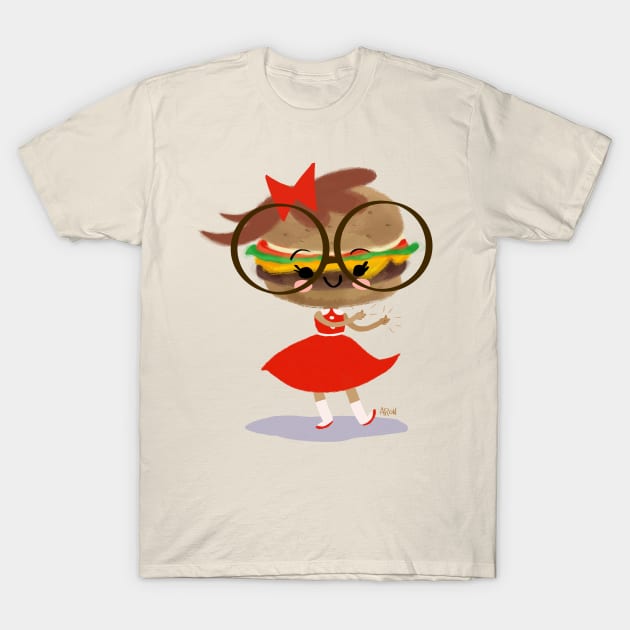 Burger Cutie Time T-Shirt by AronDraws